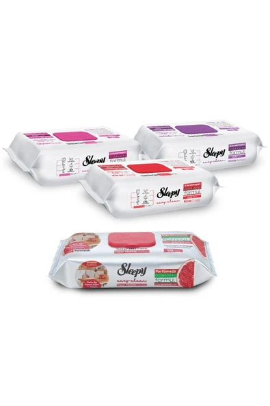 Sleepy Easy Clean Çiçek Serisi&Greyfurt Yağlı Süper Mutfak Yüzey Temizlik Havlusu&Mendili(3x100+50) - Resim 2