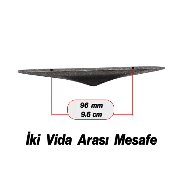 Antik Gümüş Renk Metal Kulp 96 mm - 9.6 cm Mobilya Çekmece Mutfak Dolabı Dolap Kulpları Kulbu Kulpu - Resim 3