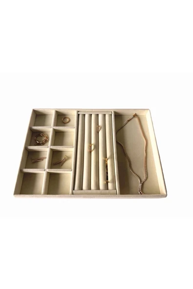 Lizbon Model Süet Kumaş Krem Renk 24/34 CmTakı Sergileme Standı ürün görseli