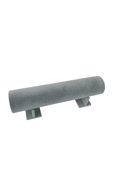 Büyük Boy Süet Kumaş Gri Renk 50 cm Ayaklı Taç Standı - 2