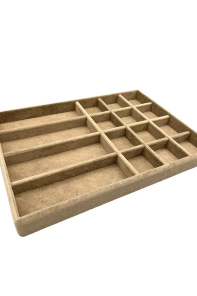 Paris Model Süet Kumaş Sütlü Kahve Renk 24/34 Cm  Takı Sergileme Standı - 2