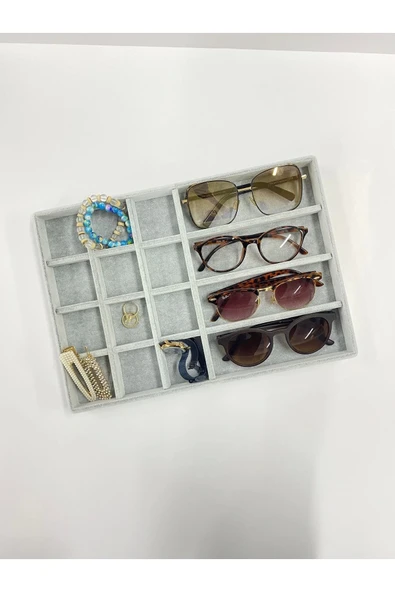 Paris Model Süet Kumaş Gri Renk 24/34 Cm Takı Sergileme Standı ürün görseli