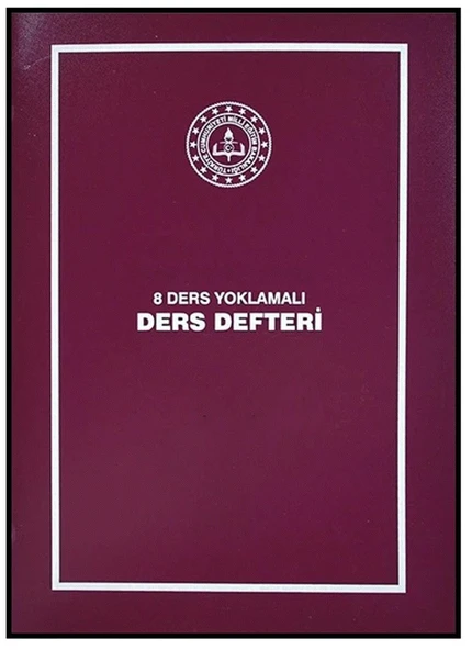 8 Ders Yoklamalı Ders Defteri