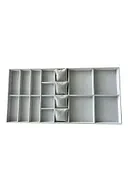 Süet Kumaş 70/38 Cm Süet Kaplama Gri Renk Çekmece içi Takı Tablası - Resim 2