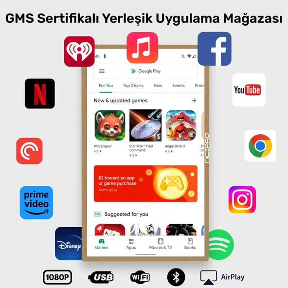NPO NW3299T 32'' Full HD 4/64GB Android Dokunmatik Dijital Aile Takvimi Smart Led Ekran - 5