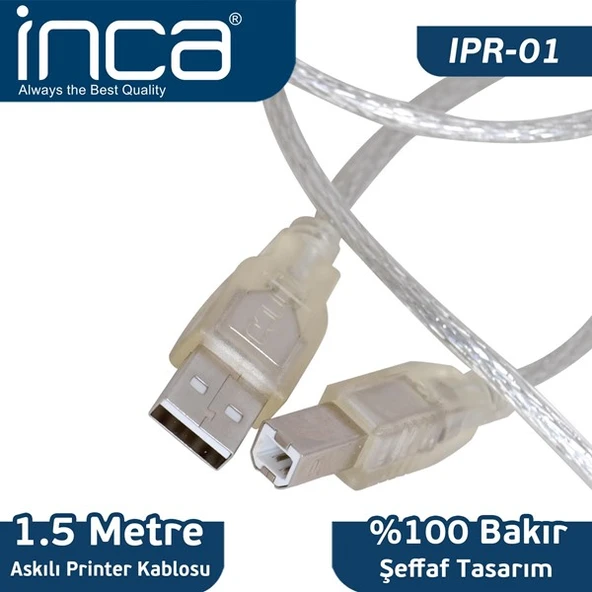 INCA 1.5metre IPR-01 USB Yazıcı Kablosu ürün görseli 1
