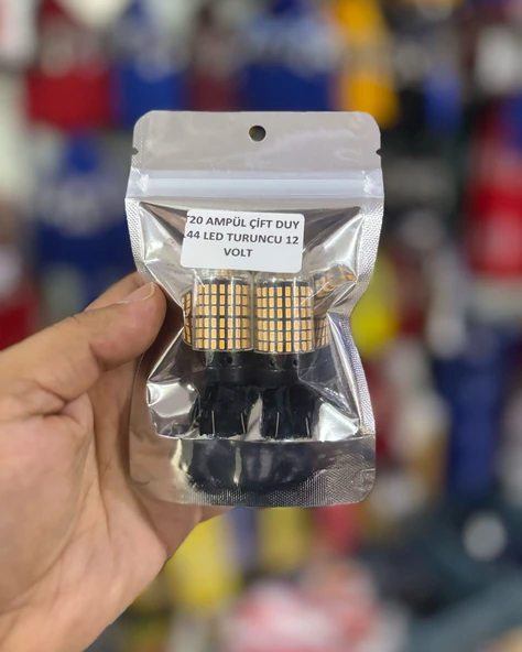 Oto LED Ampul 2'li Set - T20 Model 12V Beyaz, Turuncu, Fren, Park, Sinyal ve Geri Vites Lambası - Resim 8