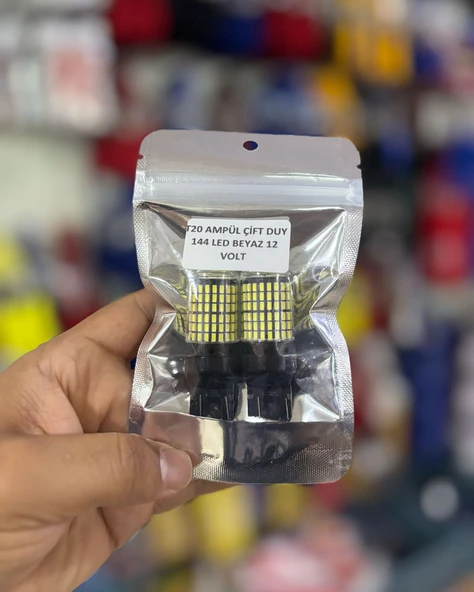 Oto LED Ampul 2'li Set - T20 Model 12V Beyaz, Turuncu, Fren, Park, Sinyal ve Geri Vites Lambası - Resim 7