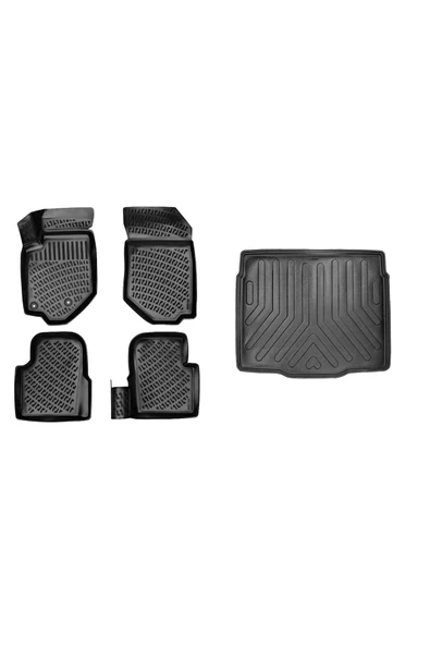 Rizline CITROEN C4 2020 SONRASI 3D HAVUZLU PASPAS VE ALT KADEME BAGAJ HAVUZU ürün görseli 1