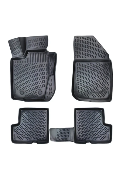 Rizline Dacia Duster 4x2 2009-2017 Araca Özel 3D Havuzlu Paspas Siyah BMY ürün görseli 1