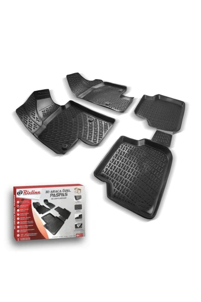 Rizline Clıo 5 2020- Sonrası Siyah 3d Paspas - Resim 4