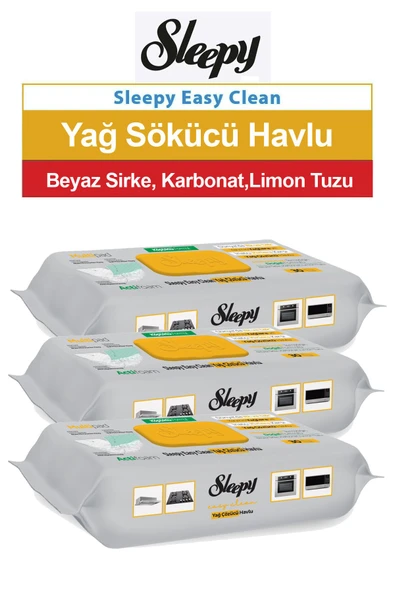 Sleepy Easy Clean Yağ Çöüzücü Havlu 30'lu 3 Paket ürün görseli