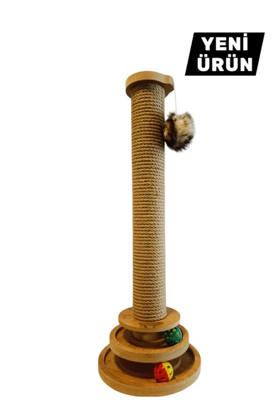 RealWood Kedi Tırmalama Çubuğu ve Oyuncağı - 4