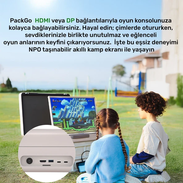 NPO AP2718T 27'' FHD 8/128GB Android Dokunmatik Çantalı Şarjlı Taşınabilir Smart Led Ekran - 5