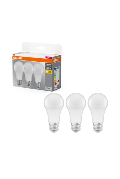Osram Led 8W 2700K 806lm E27 Duy Sarı Işık 3'lü Ampul / 4099854046797 ürün görseli