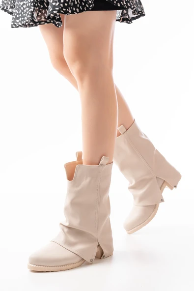 270-3045 Bej Günlük Kadın Bot - Resim 2