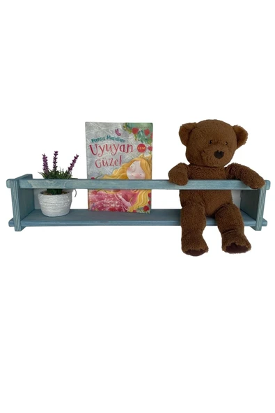 RealWood Ahşap Dekoratif Çocuk Odası Rafı, Mutfak Rafı, Montessori Kitaplık 55 Cm. - 1