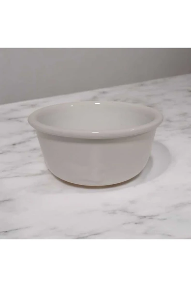 RealWood Köpek Su Ve Mama Kabı - Seramik Beyaz Kase - 2'li - Büyük Irk - 19cm - 2*1000ml - 6