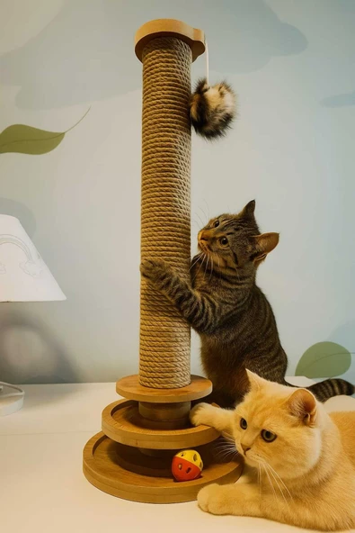 RealWood Kedi Tırmalama Çubuğu ve Oyuncağı - 2