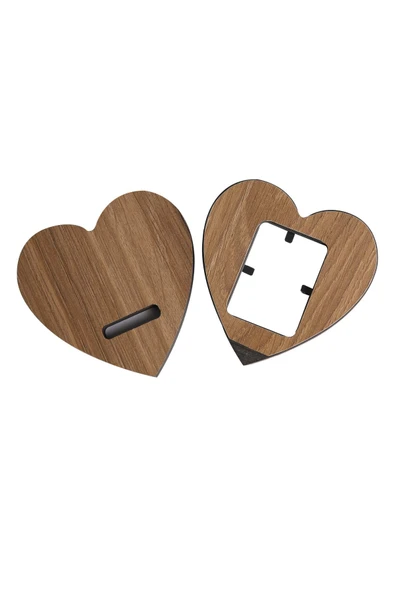 RealWood Ahşap Kalpli Fotoğraf-Resim Çerçevesi - 3