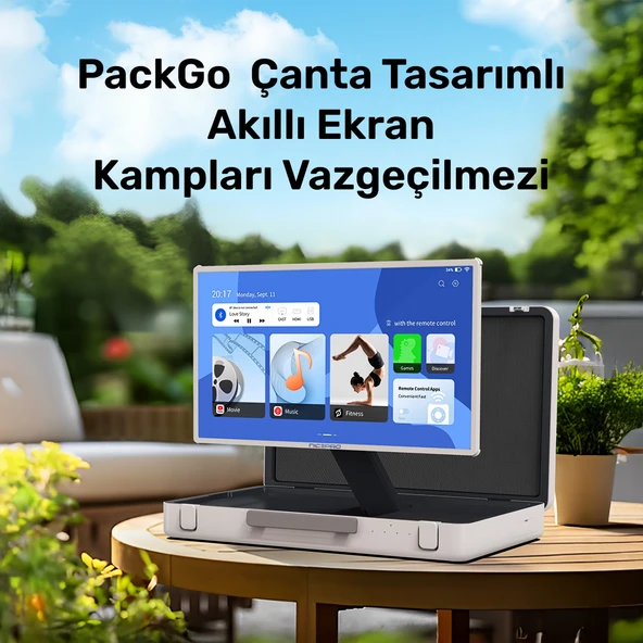 NPO AP2718T 27'' FHD 8/128GB Android Dokunmatik Çantalı Şarjlı Taşınabilir Smart Led Ekran - 2