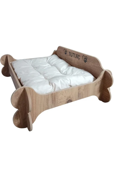 RealWood ÖZEL İSİM BASKILI KEDİ-KÖPEK YATAĞI - 1