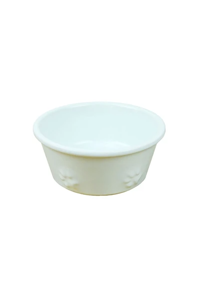 RealWood Seramik Kedi- Köpek Mama Ve Su Kabı-beyaz 400 Ml. - 1