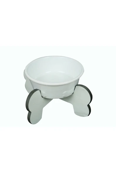 RealWood Suya Dayanıklı Seramik Kaseli Ahşap Ayaklı Tekli Orta/büyük Irk Köpek Mama/su Stantı-1000 Ml. - 2