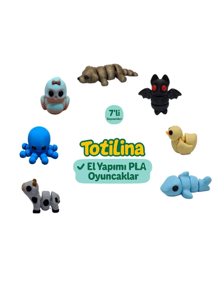 7'li set (Köpek Yarasa Ördek Yunus İnek Ahtapot Kuş…) ürün görseli