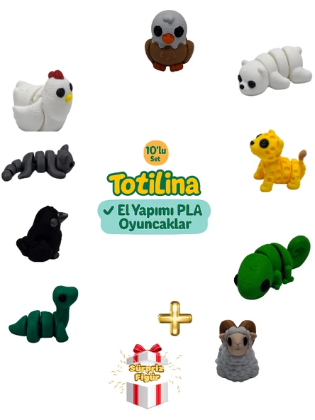 10'lu set (kartal ayı puma bukalemun koç dinozor karga kedi tavuk…) ürün görseli