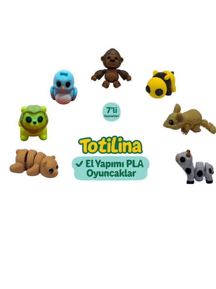 7'li set (goril arı fare inek ayı aslan kuş…)