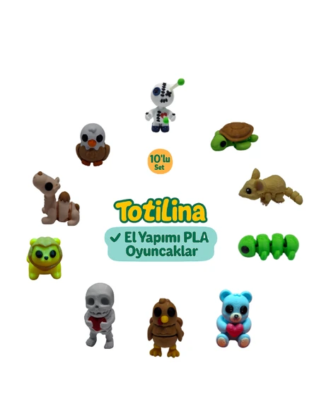 10'lu set (voodoo kaplumbağa fare tırtıl ayı hindi iskelet aslan…) ürün görseli