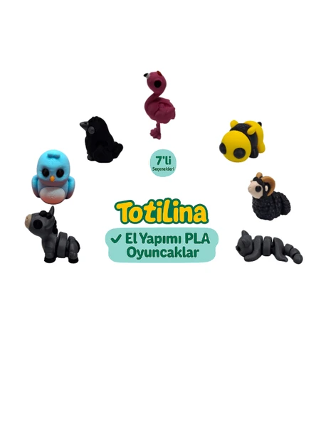 7'li set (flamingo arı koç kedi eşek kuş karga…)
