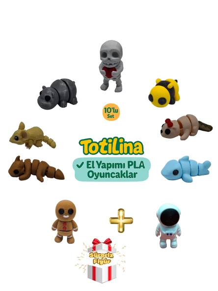 10'lu set (iskelet arı su samuru köpek balığı astronot…) ürün görseli 1