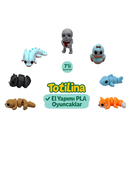 7'li set (iskelet kuş köpek balığı tilki su samuru gergedan…) ürün görseli