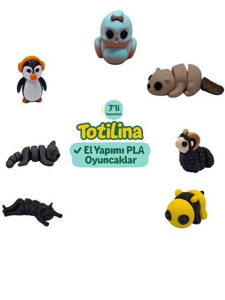 7'Li set (kuş su samuru koç arı kedi penguen…)