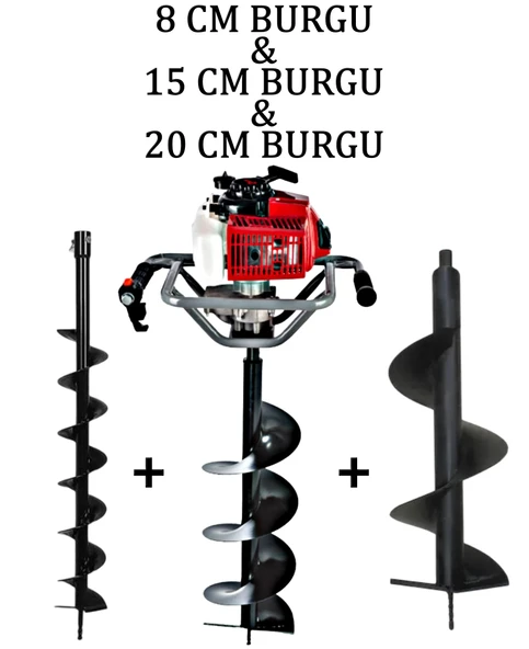 Ablacks Toprak Burgu Makinesi 8  15  20 CM 3 Burgulu ürün görseli