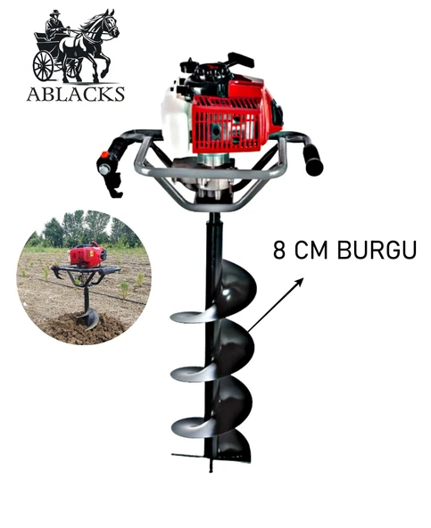 Ablacks Toprak Burgu Makinesi 8 CM Burgulu ürün görseli