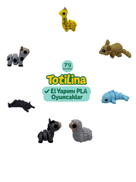 7'li set (zürafa fare yunus koyun eşek kedi inek…)
