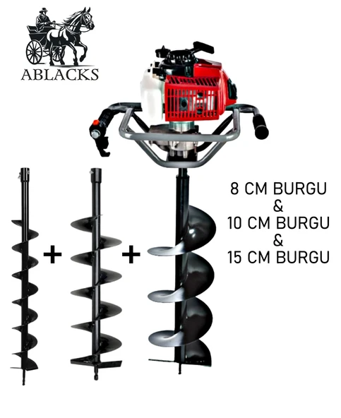 Ablacks Toprak Burgu Makinesi 8 – 10 – 15 CM 3 Burgulu ürün görseli