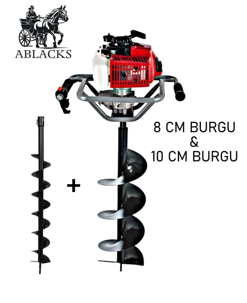 Ablacks Toprak Burgu Makinesi 8 – 10 CM Çift Burgulu ürün görseli