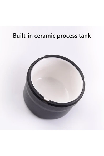 Porselen / Seramik Yanmaz Koku Geçirmez Işıklı Lüx Oto Küllük Dumansız Kapaklı Spor Araç İçi - Resim 5