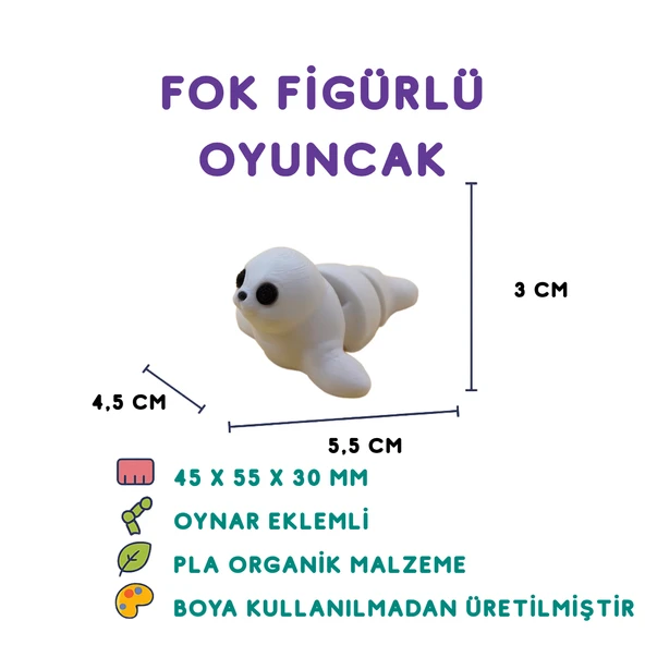 Beyaz Fok Figür -Minyatür Oyuncak