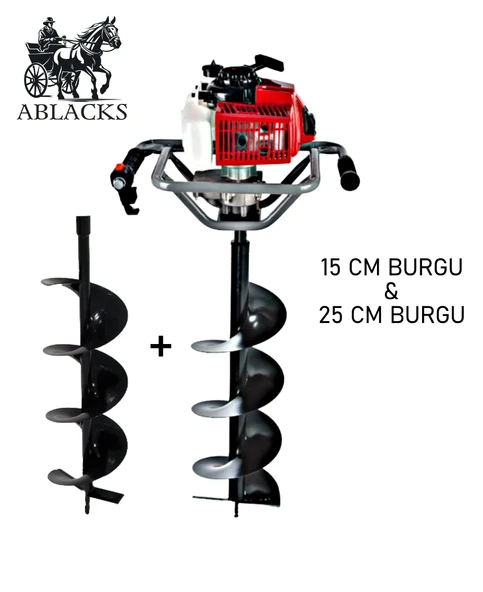 Ablacks Toprak Burgu Makinesi 15 – 25 CM Çift Burgulu ürün görseli