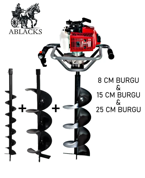Ablacks Toprak Burgu Makinesi 8  15  25 CM 3 Burgulu ürün görseli