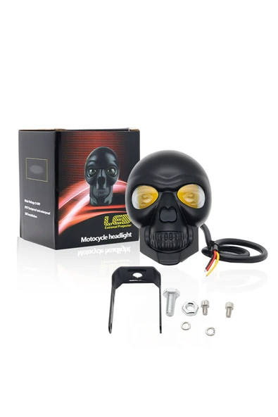 Kuru Kafa Motosiklet LED Spot Far Sürüş Sis Lambası 1 Adet Siyah ürün görseli