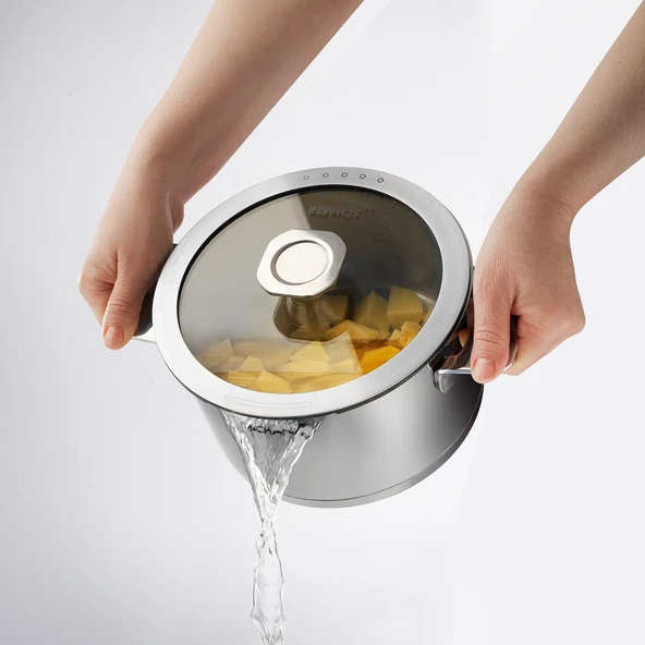 Schafer Steel Pro Çelik Tencere Seti 8 Parça-Inox - 7