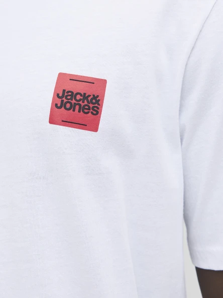 JACK JONES Küçük Yazı Logolu Erkek Tişört 12279100 - Resim 5