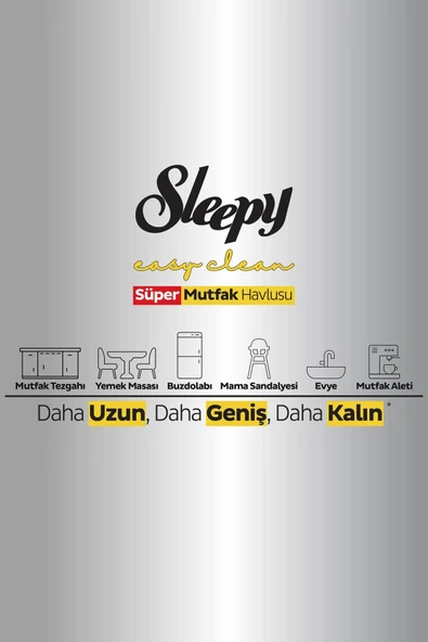 Sleepy Easy Clean Süper Yüzey Temizlik Mutfak Havlusu&mendili Limon Yağlı 50 Yaprak - 5
