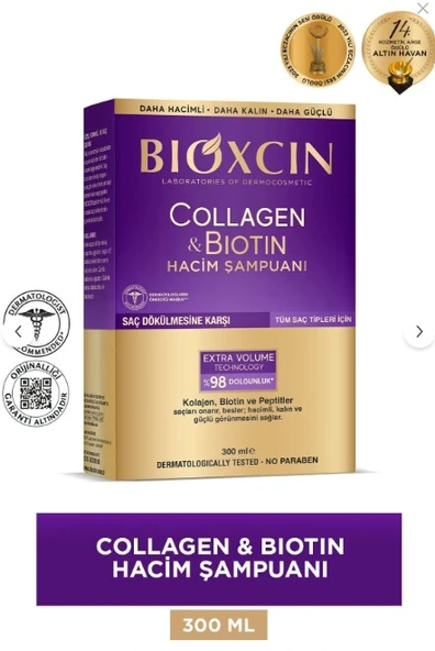 Bioxcin Collagen Biotin Saç Dökülmesine Karşı Şampuan 300 ml ürün görseli 1